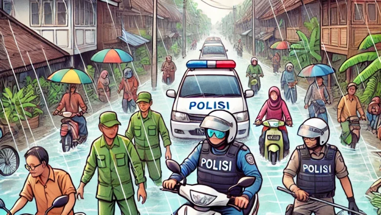 Banjir Lumpuhkan Gedong Tataan, Lalin Macet Panjang, Warga Terjebak Berjam-jam